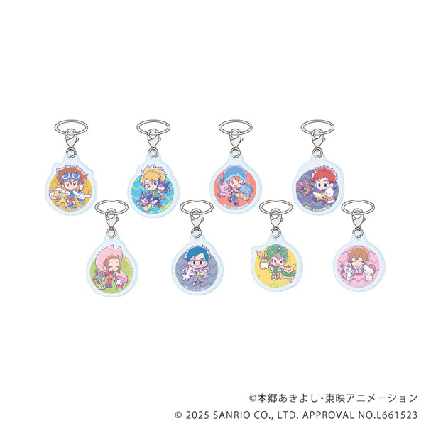 めじるしチャーム「デジモンアドベンチャー×サンリオキャラクターズ」01/コラボイラスト 8個入りBOX