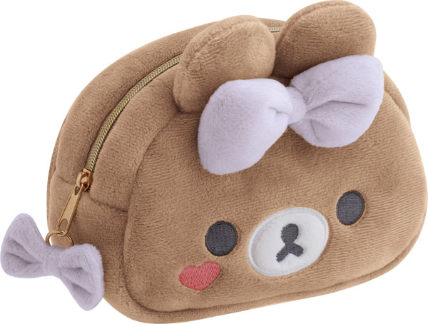 CA82003 リラックマ Makeup Rilakkuma ミラー付ぬいぐるみポーチ チャイロイコグマ
