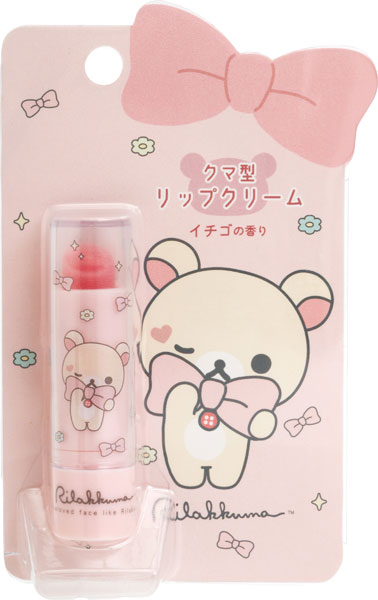 FE45402 リラックマ Makeup Rilakkuma クマ型リップクリーム コリラックマ イチゴの香り[サンエックス]《発売済・在庫品》