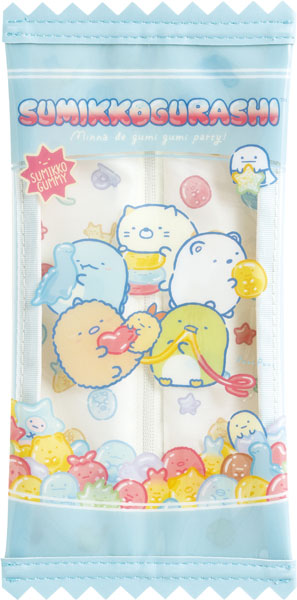 PT20701 すみっコぐらし グミグミパーティー フラットペンポーチ[サンエックス]《在庫切れ》