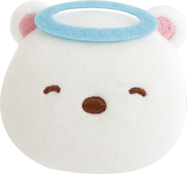 AB38701 すみっコぐらし えもじずぬいぐるみ ぬいぐるみバッジ しろくま