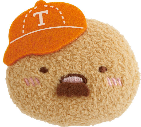 AB38703 すみっコぐらし えもじずぬいぐるみ ぬいぐるみバッジ とんかつ