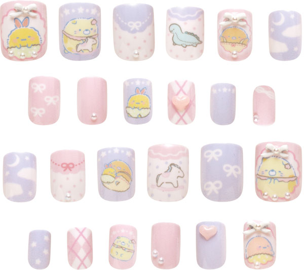 FE45206 すみっコぐらし ネイルチップ とんかつ・ねこ・えびふらいのしっぽ[サンエックス]《発売済・在庫品》