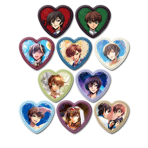 『コードギアス 反逆のルルーシュ』第4弾 ハート型缶バッジ 10個入りBOX