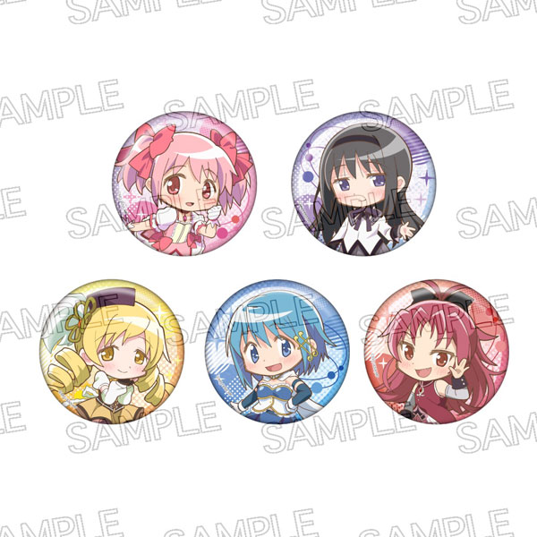 魔法少女まどか☆マギカ デフォルメ グリッター缶バッジ 5個入りBOX[ツインクル]《０２月予約》