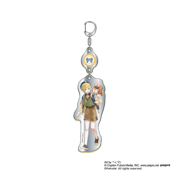 ミクッピーラムネ 2連ミラーアクリルキーホルダー鏡音レン[サンタン