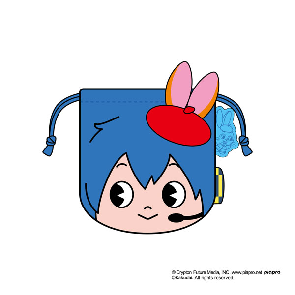 ミクッピーラムネ ダイカットフェイス巾着KAITO[サンタン]《05月予約》