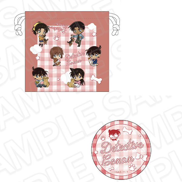 名探偵コナン 巾着＆缶ミラーセット デフォルメいぬ ver.2[コンテンツ