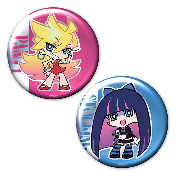 New PANTY ＆ STOCKING with GARTERBELT メタリック缶バッジ2個セット 