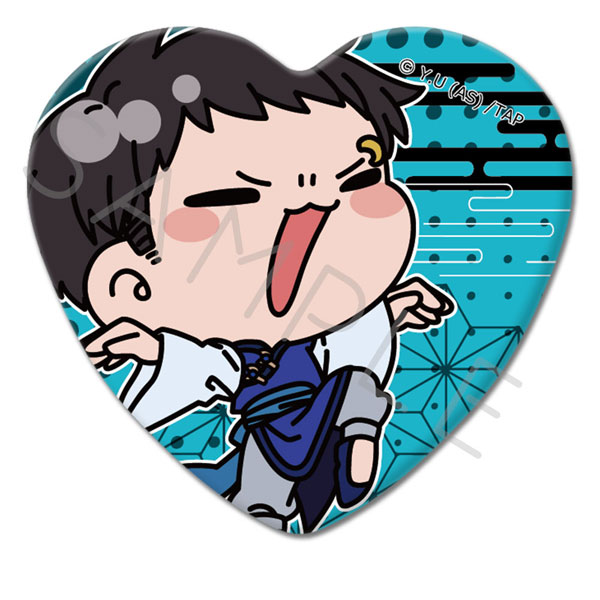 TVアニメ「桃源暗鬼」第2弾 ハート型缶バッジ M-ND (矢颪碇)[シンク