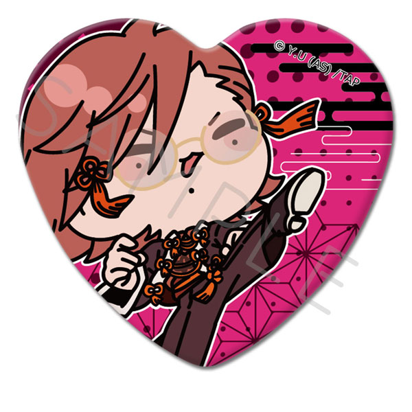 TVアニメ「桃源暗鬼」第2弾 ハート型缶バッジ M-NE (花魁坂京夜