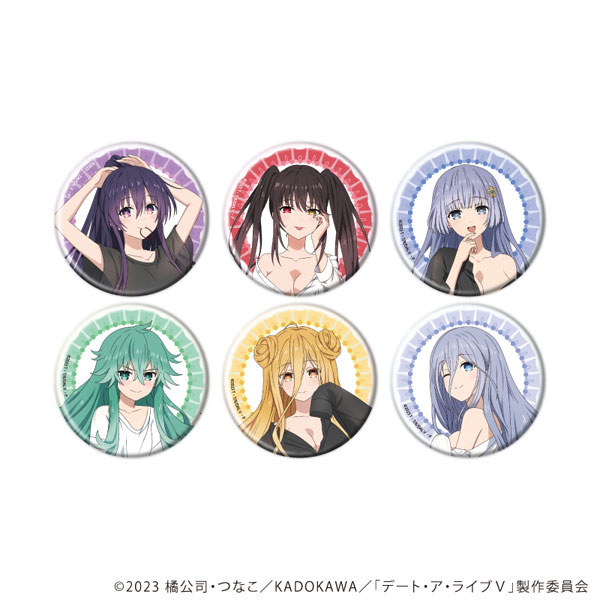 缶バッジ「デート・ア・ライブV」01/描き下ろしイラスト 6個入りBOX[A3]《０２月予約》