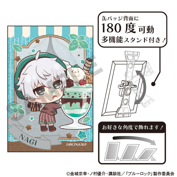 ブルーロック グリッターアート缶バッジ 凪誠士郎 きゃらペコチョコ