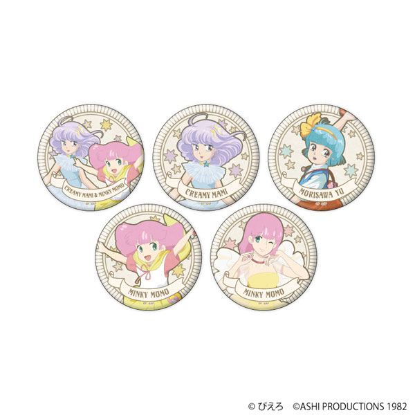 缶バッジ「魔法の天使クリィミーマミ×魔法のプリンセス ミンキーモモ」02/ANTRAITEイラスト 5個入りBOX[A3]《在庫切れ》