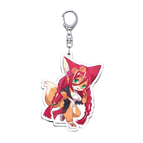 Bunnimals in night pool アクリルキーホルダー ローザ[サクラギア]《発売済・在庫品》