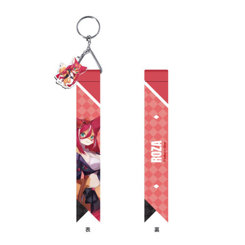 Bunnimals in night pool チャーム付きリボンストラップ ローザ[サクラギア]《発売済・在庫品》