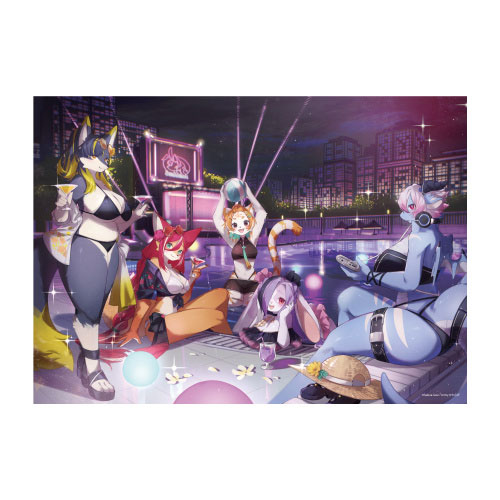 Bunnimals in night pool お風呂ポスター[サクラギア]《発売済・在庫品》