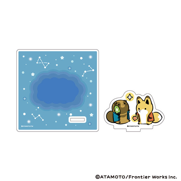 アクリルコースタースタンド「タヌキとキツネ」01(描き下ろしイラスト)[A3]《０２月予約》