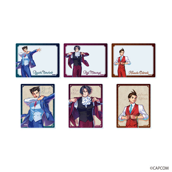 アクリルカード「逆転裁判」シリーズ01/描き起こしイラスト 6個入りBOX