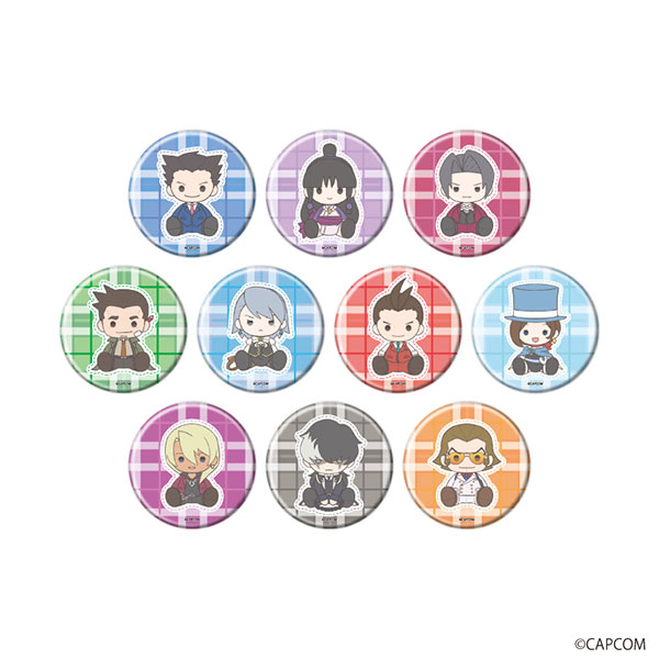 缶バッジ「逆転裁判」シリーズ02/ぽてぬいアート 10個入りBOX[A3