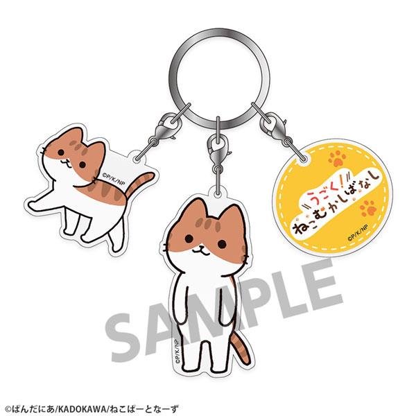 うごく！ねこむかしばなし 3連アクリルキーホルダー チャトラ[ホビーストック]《０２月予約》