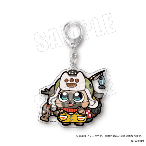 モンスターハンターワイルズ×ぶくぶ おおきめアクリルキーホルダー 02.オトモアイルー ホープ装備[empty]《発売済・在庫品》