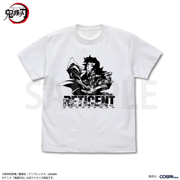 アニメ「鬼滅の刃」 冨岡義勇 水の呼吸 Tシャツ/WHITE-XL[コスパ