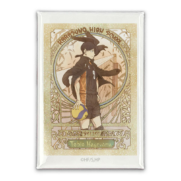 ハイキュー！！ 影山飛雄 スクエア缶バッジ 飛翔Ver.[コスパ]《03月