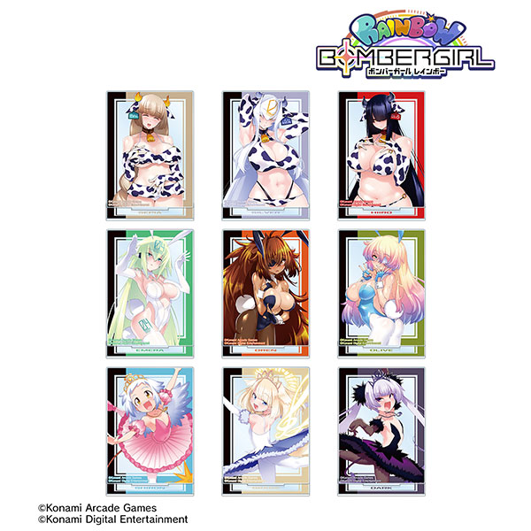 ボンバーガール レインボートレーディングアクリルスタンド ver.A BOX ボンバーガール レインボー トレーディングアクリルスタンド ver.A 9個