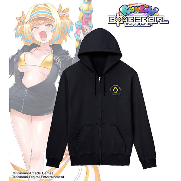 ボンバーガール レインボー 描き下ろし パイン 水着ver. 着用刺繍フルジップフーディー ユニセックス XL[アルマビアンカ]《０３月予約》