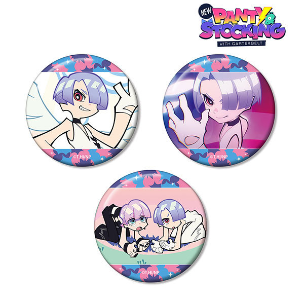 【新品】NewPanty&Stocking会場限定缶バッジ100種類ポリエステル New PANTY ＆ STOCKING with GARTERBELT』 ポリエステル 場面写缶