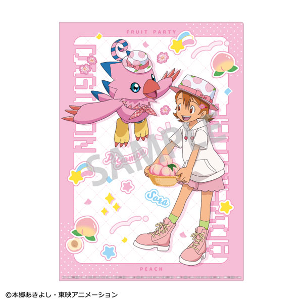 デジモンアドベンチャー A4シングルクリアファイル 武之内空＆ピヨモン 太刀川ミミ＆パルモン フルーツパーティー[カミオジャパン]《発売済・在庫品》