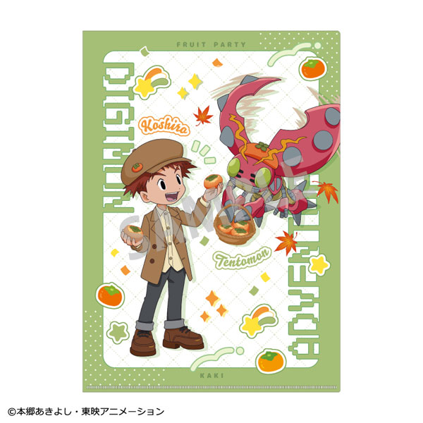 デジモンアドベンチャー A4シングルクリアファイル 泉光子郎＆テントモン 城戸丈＆ゴマモン フルーツパーティー[カミオジャパン]《発売済・在庫品》