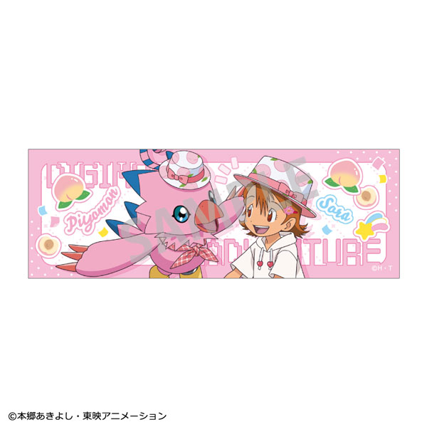 デジモンアドベンチャー ロングスクエア缶バッジ 武之内空＆ピヨモン フルーツパーティー[カミオジャパン]《在庫切れ》