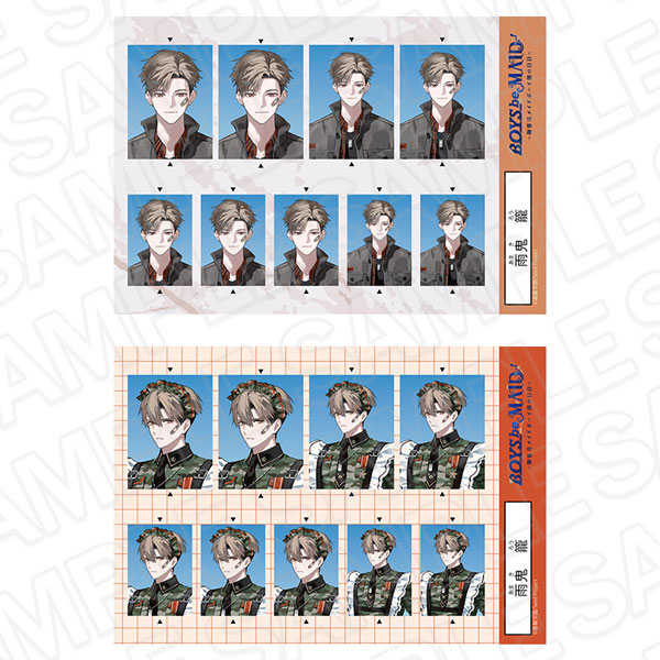 BOYS be MAID！～御曹司メイドボーイ部の日日～ 証明写真風ステッカーセット 雨鬼籠 Everyday Clothes AW ver.[コンテンツシード]《在庫切れ》