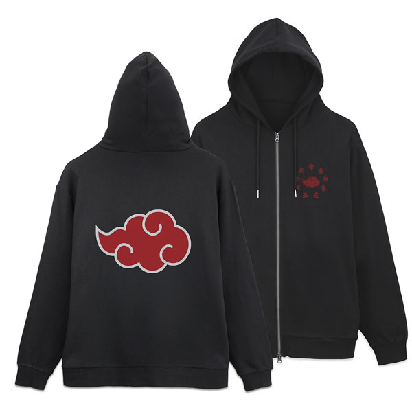 NARUTO-ナルト- 疾風伝 “暁” ジップパーカー/BLACK-XL（再販）[コスパ]《０６月予約》