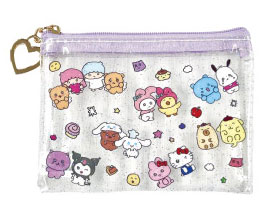 チェゴシム×サンリオキャラクターズ ミニクリアポーチ パープル[ティー・シー・ピー]《０４月予約》