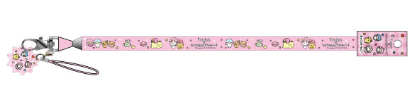 チェゴシム×サンリオキャラクターズ マスコット付きネックストラップ ピンク[ティー・シー・ピー]《０４月予約》