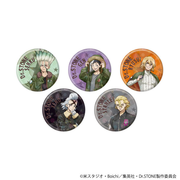 ホログラム缶バッジ(57mm)「Dr.STONE」06/フライトジャケットver. 描き下ろしイラスト 5個入りBOX[A3]《０３月予約》
