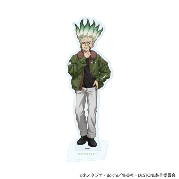 dr.stone スキマストア フライトジャケット 缶バッジ 30個 石神千空 アクリルスタンド「Dr.STONE」70/石神千空 フライトジャケットver