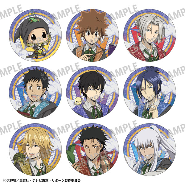 家庭教師ヒットマンREBORN! トレーディンググリッター缶バッジ/アカデミー研究者 9個入りBOX