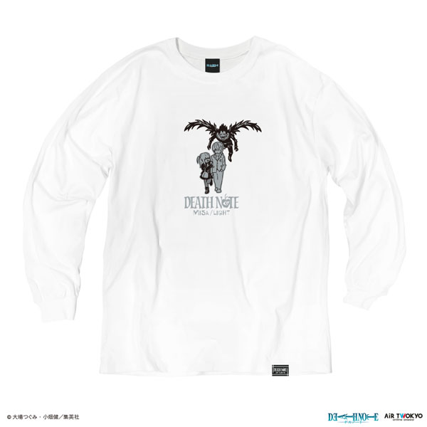『DEATH NOTE』 第1弾 シーンイラストロングスリーブTシャツ 3(夜神月＆弥海砂＆リューク)ホワイト L[AIR TWOKYO]《在庫切れ》