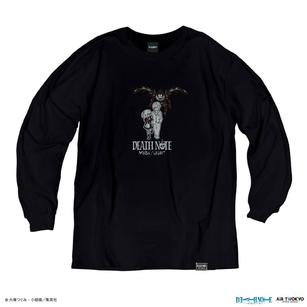 『DEATH NOTE』 第1弾 シーンイラストロングスリーブTシャツ 3(夜神月＆弥海砂＆リューク)ブラック XXL[AIR TWOKYO]《在庫切れ》