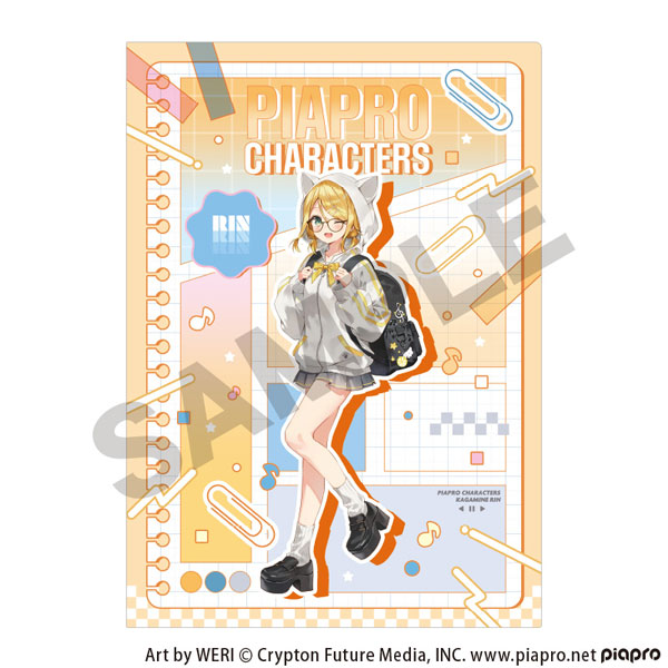 【初音ミク・鏡音リン・鏡音レン】8th アニメイト 8周年 クリアファイル 初音ミク シングルクリアファイル 鏡音リン メガネスタイル[クラックス