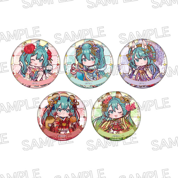 初音ミク 百鬼夜行 麗宴 キラキラ缶バッジ 5個入りBOX