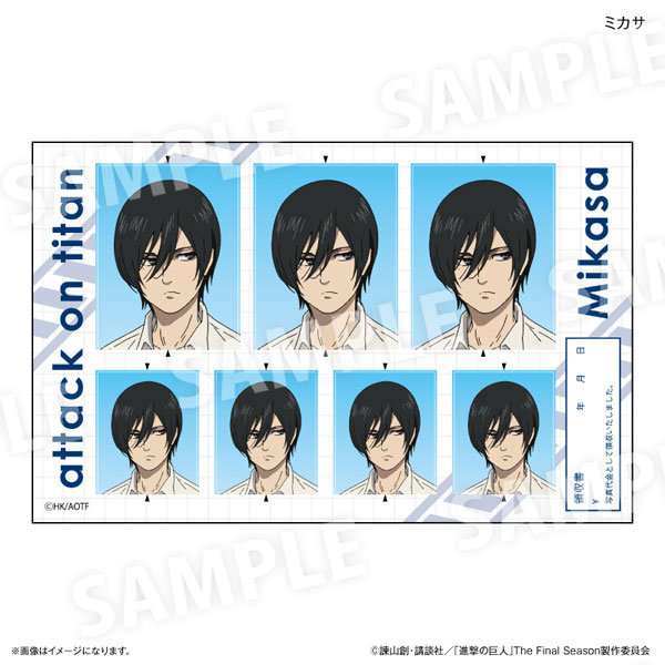 進撃の巨人 証明写真風ステッカー ミカサ[カルチュア・エンタテインメント]《０３月予約》
