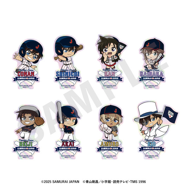 「侍ジャパン×名探偵コナン」 ミニキャラ トレーディングオーロラステッカー 8個入りBOX