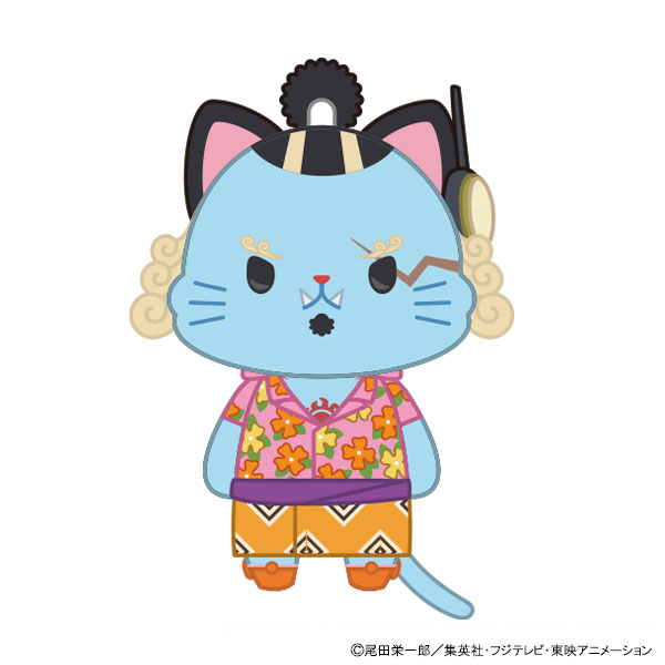 ONE PIECE エッグヘッド編withCATアイマスク付きぬいぐるみキーホルダー ジンベエ