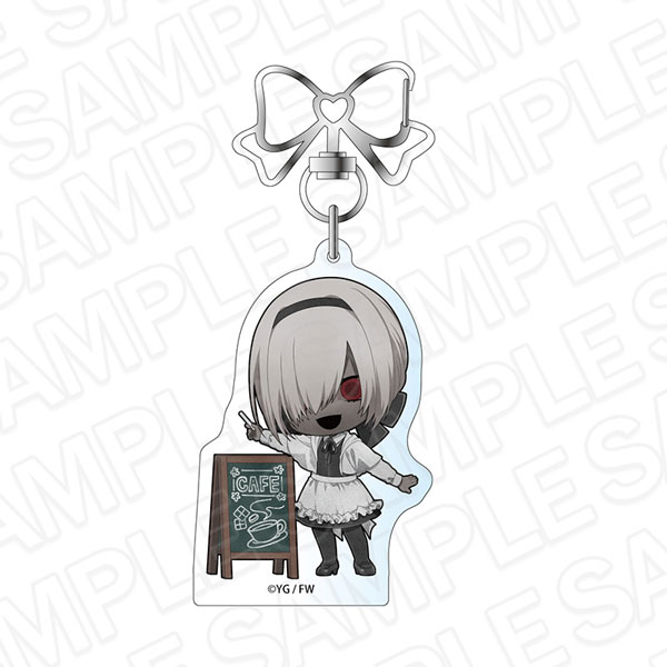 文字化化 アクリルキーホルダー レインコート ウェイター デフォルメ