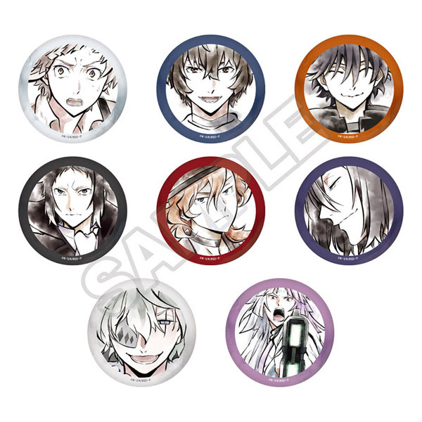 文豪ストレイドッグス 水墨画アート 缶バッジ 8個入りBOX